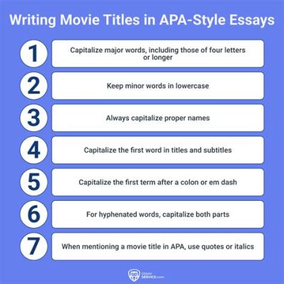 how to write a film name in an essay